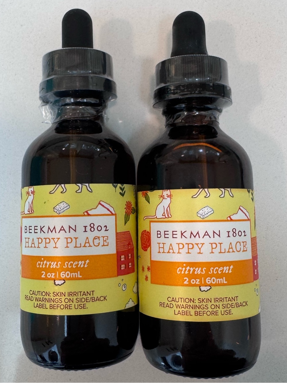 Beekman 1802 Happy Essential Oils set Extra Large 2 ounce Set of 2